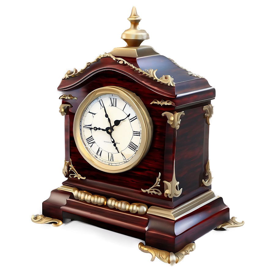 Elegant Mantel Clock Png Blm PNG Image