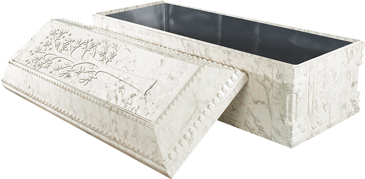 Elegant Marble Coffin PNG Image