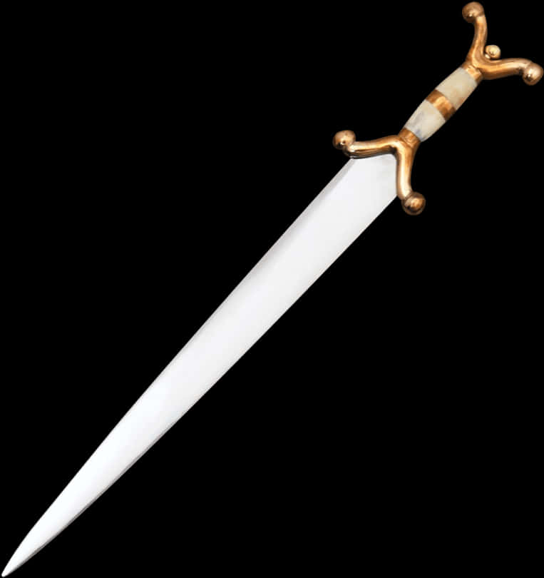 Elegant Medieval Sword Isolated PNG Image