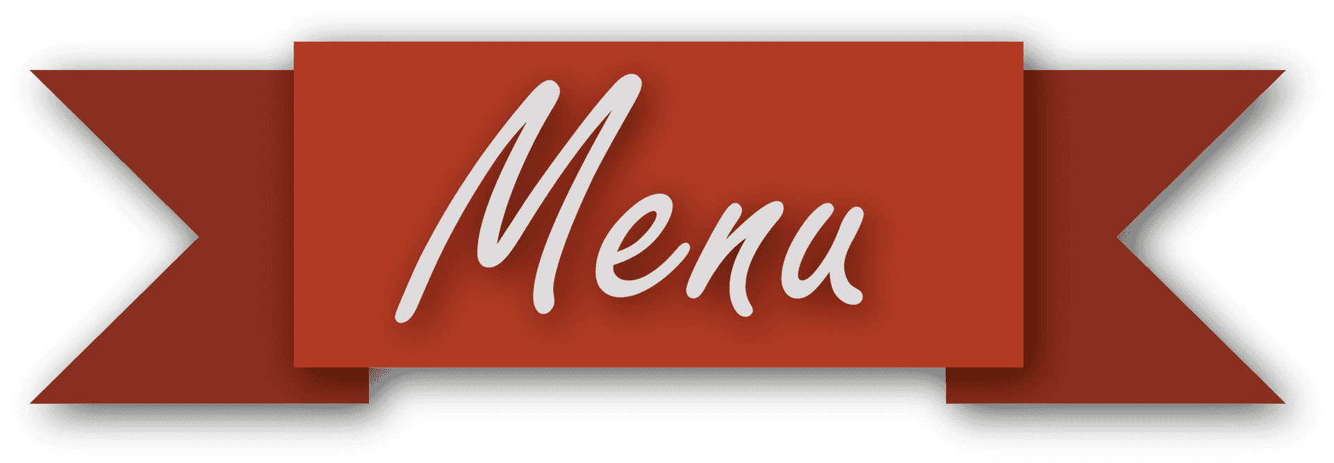 Elegant Menu Sign PNG Image