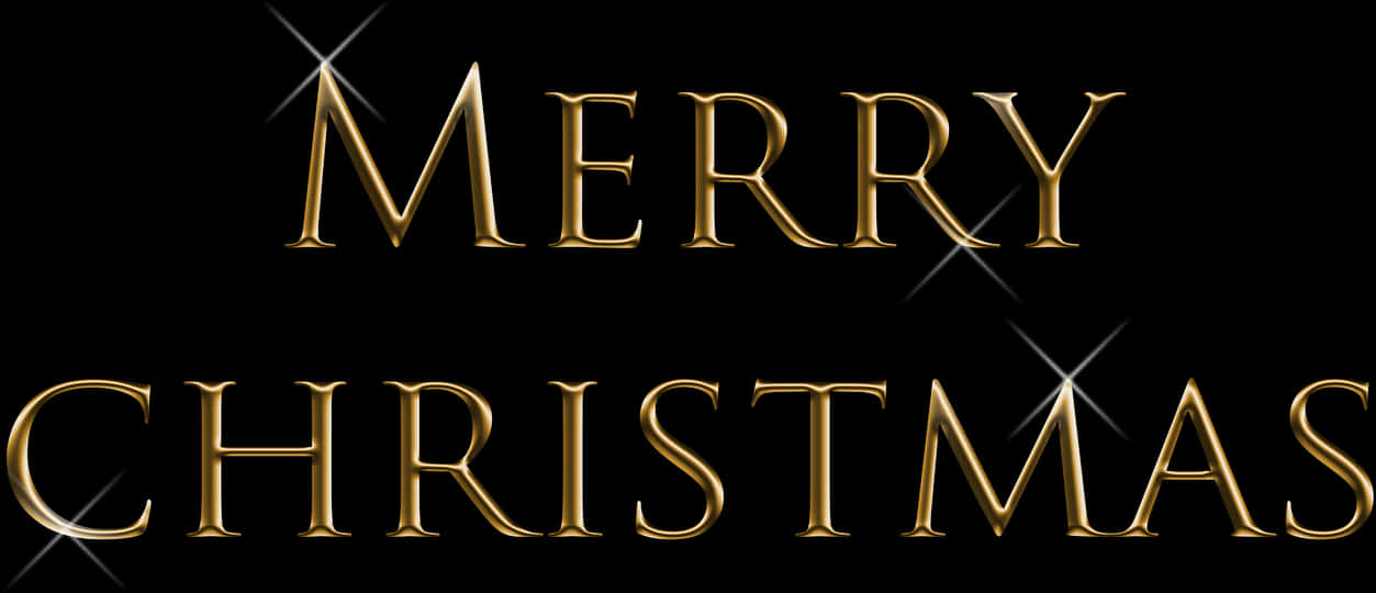 Elegant Merry Christmas Greeting PNG Image