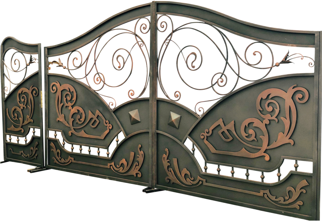 Elegant Metal Gate Design PNG Image