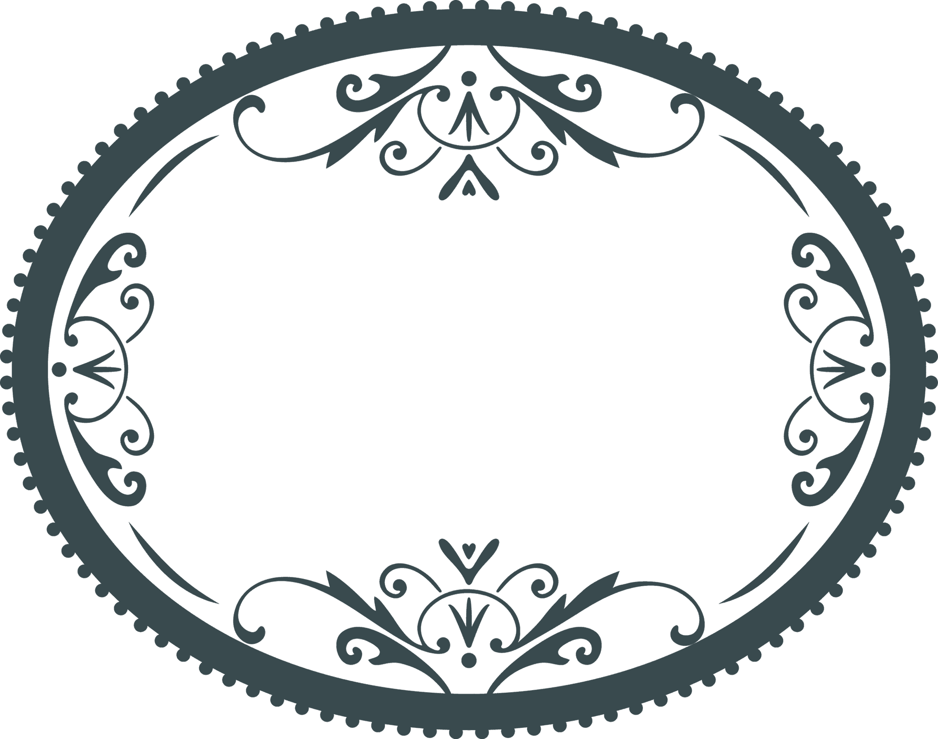 Elegant Ornamental Frame Design PNG Image