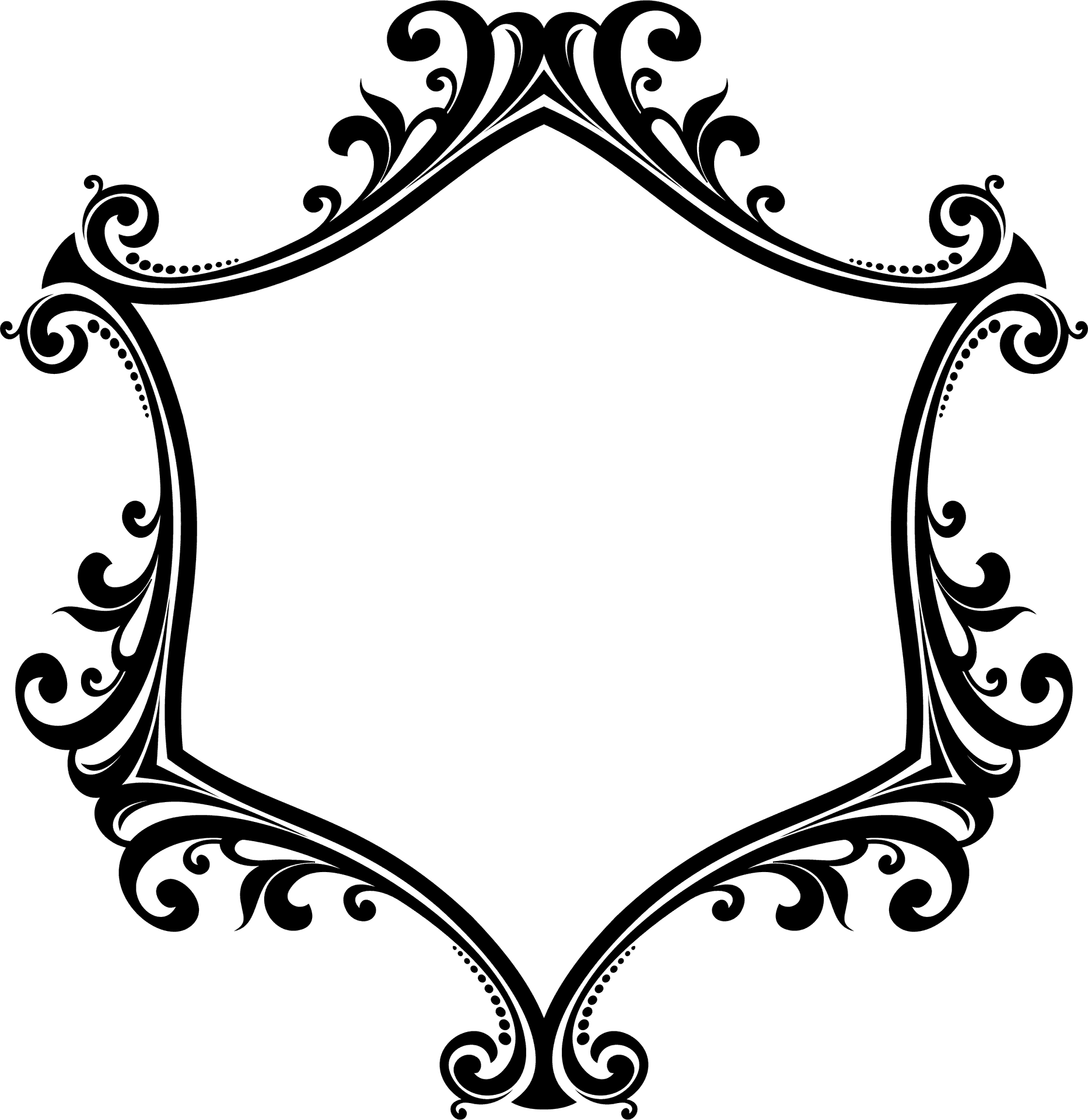 Elegant Ornamental Frame Vector PNG Image