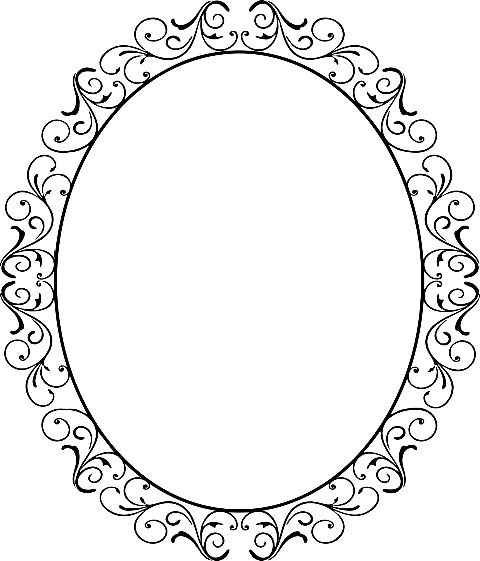 Elegant Ornate Frame Design PNG Image