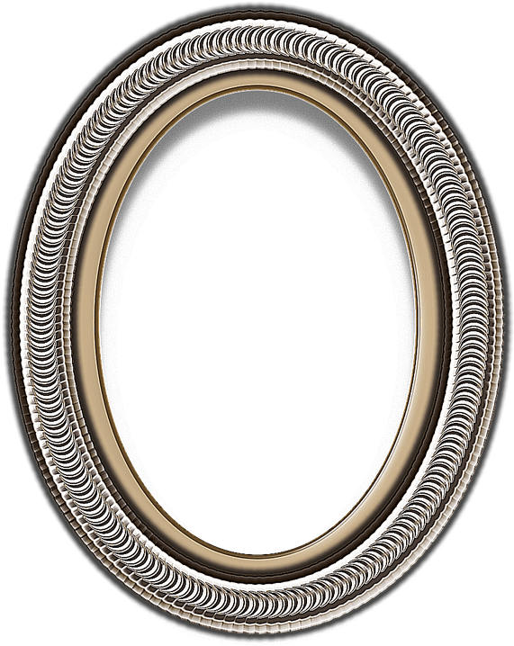 Elegant Oval Frame Design PNG Image