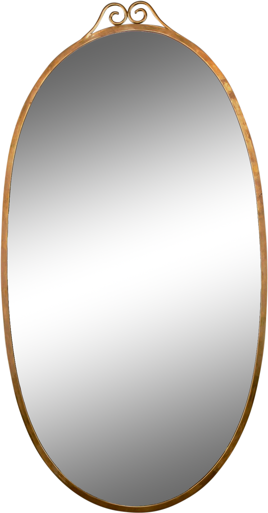 Elegant Oval Mirror Design PNG Image