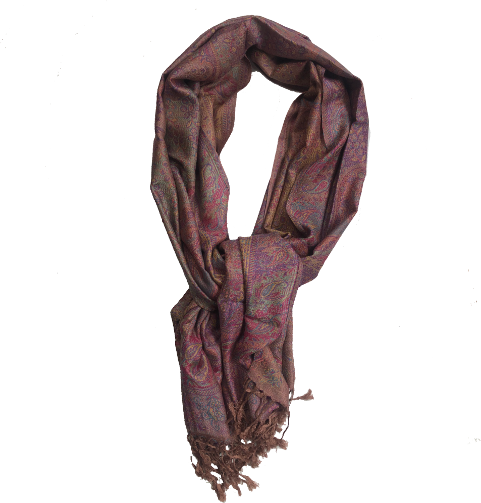 Elegant Paisley Scarf PNG Image