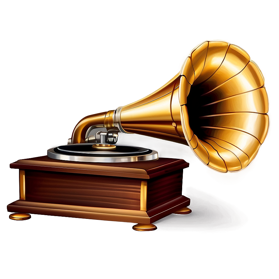 Elegant Phonograph Artwork Png Eno7 PNG Image