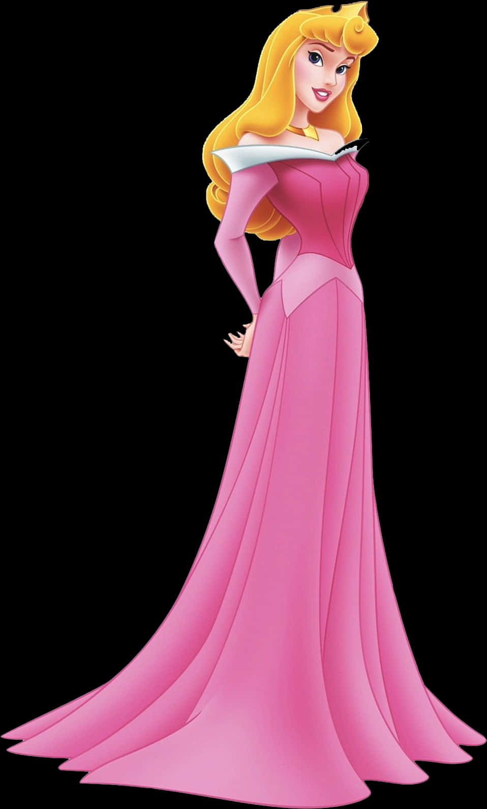 Elegant Pink Disney Princess PNG Image