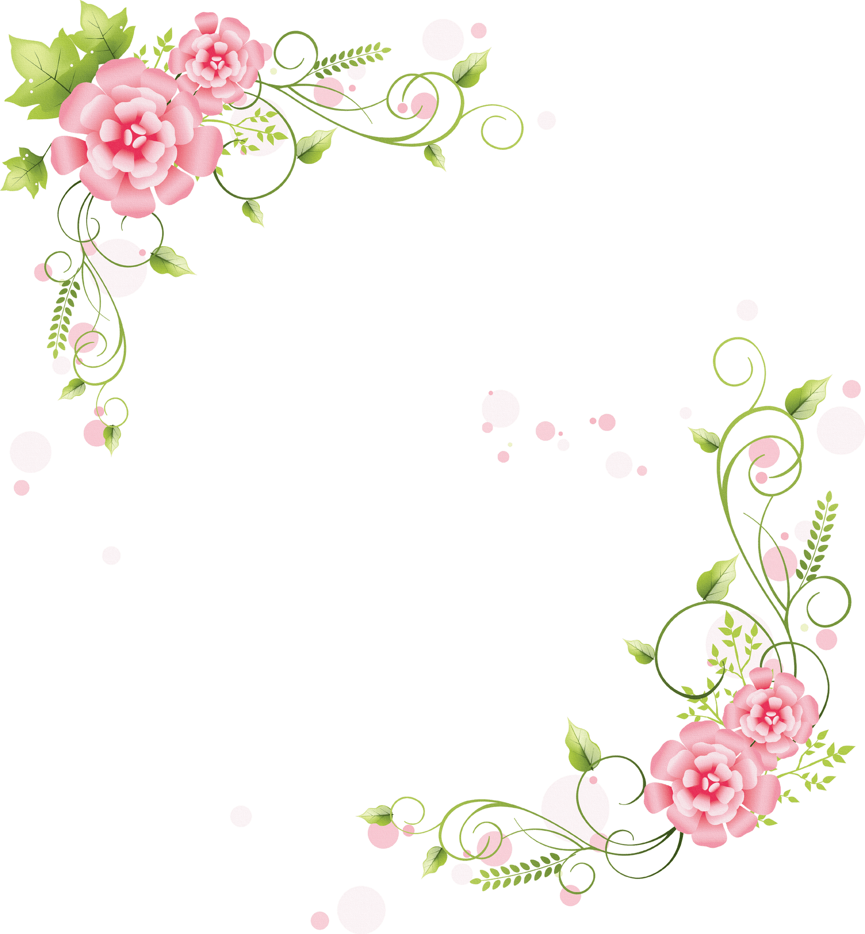 Elegant_ Pink_ Floral_ Corner_ Design.png PNG Image