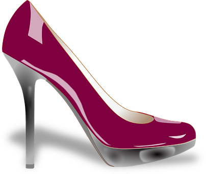 Elegant Pink High Heel Shoe PNG Image