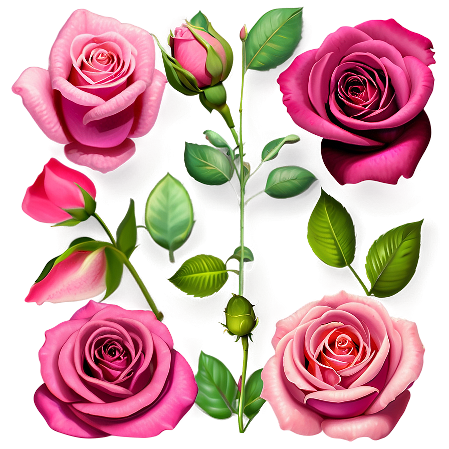 Elegant Pink Rose Png 2 PNG Image