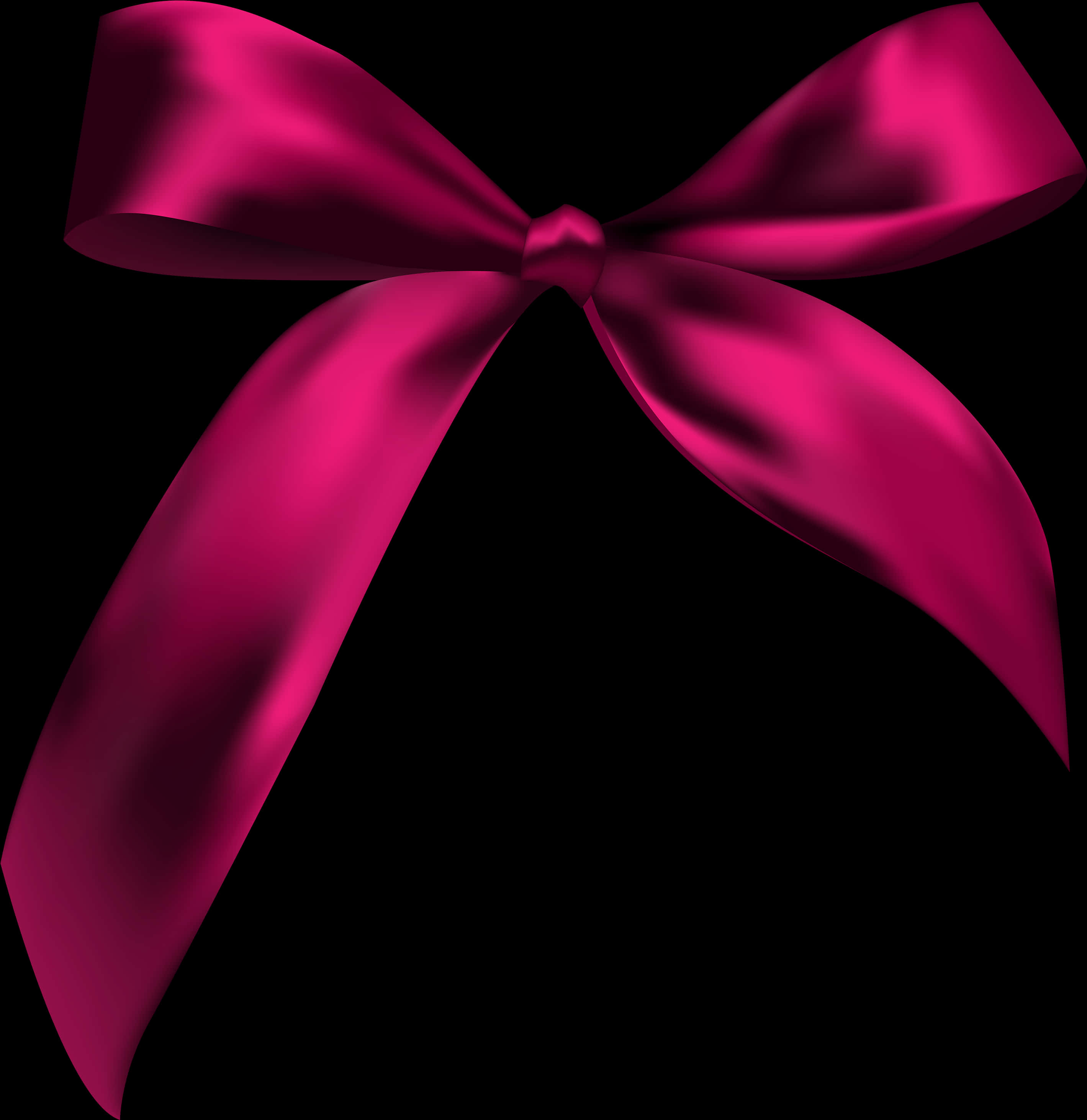 Elegant Pink Satin Bow PNG Image