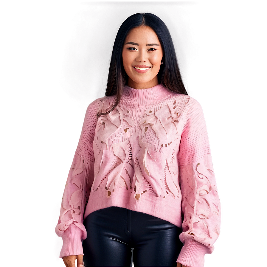 Elegant Pink Sweater Png Jvm PNG Image