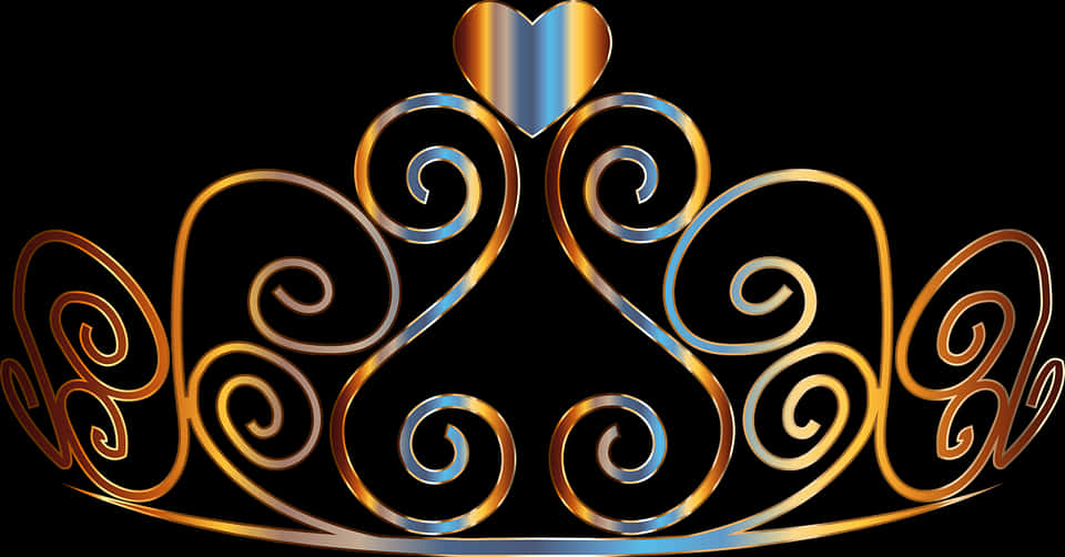 Elegant Princess Crown Graphic PNG Image