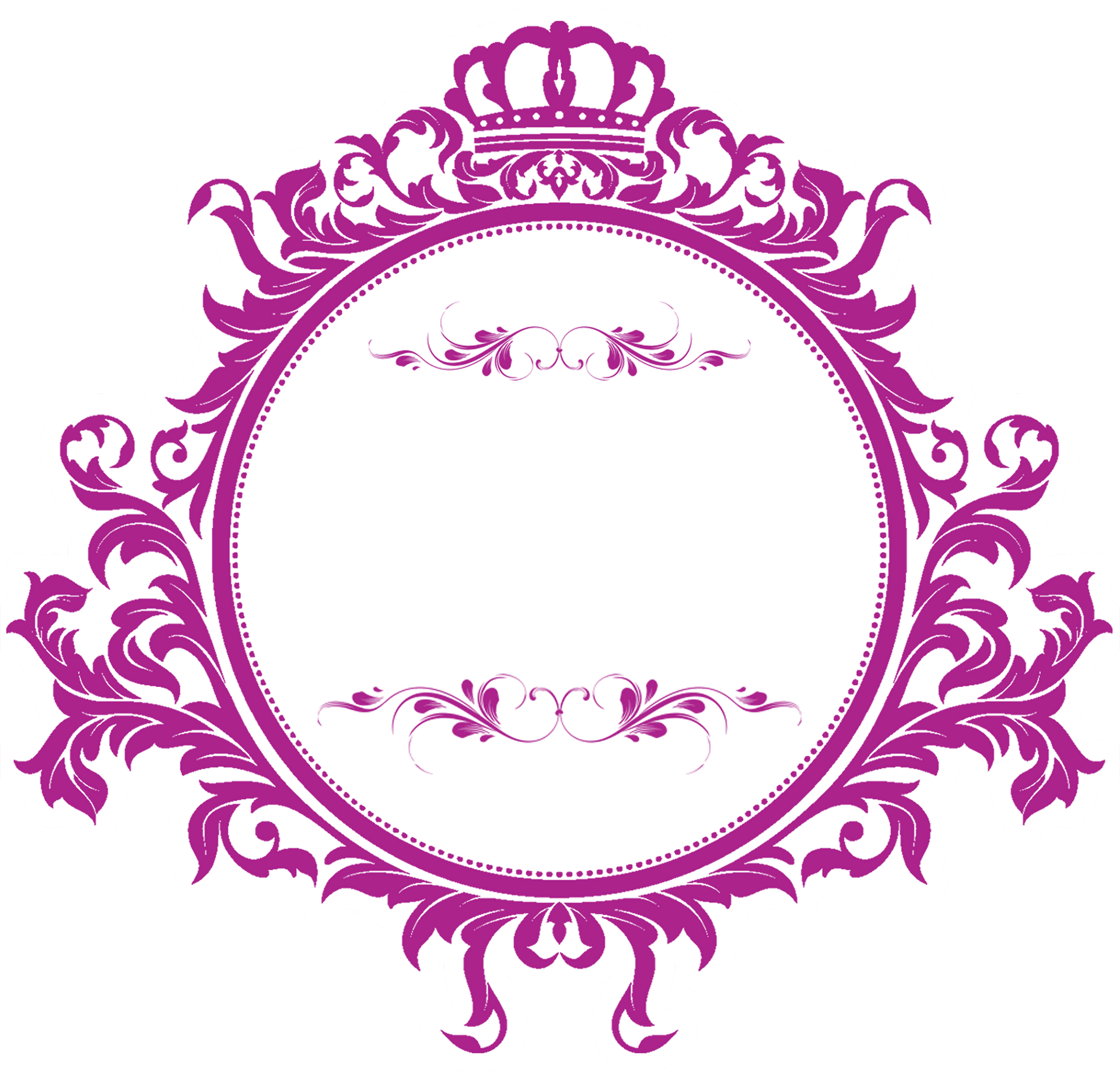 Elegant Purple Floral Frame PNG Image