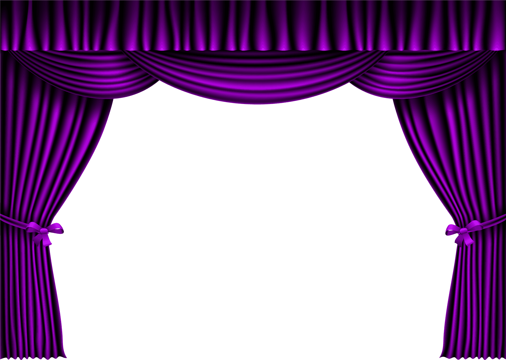 Elegant Purple Theater Curtains PNG Image