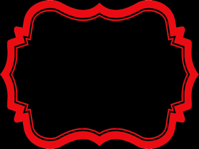 Elegant Red Black Frame PNG Image