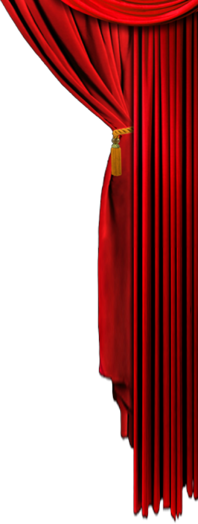 Elegant Red Curtain Reveal PNG Image