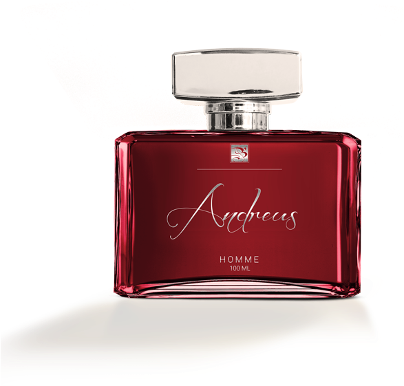 Elegant Red Perfume Bottle PNG Image