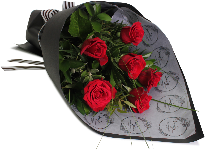 Elegant Red Roses Bouquet PNG Image