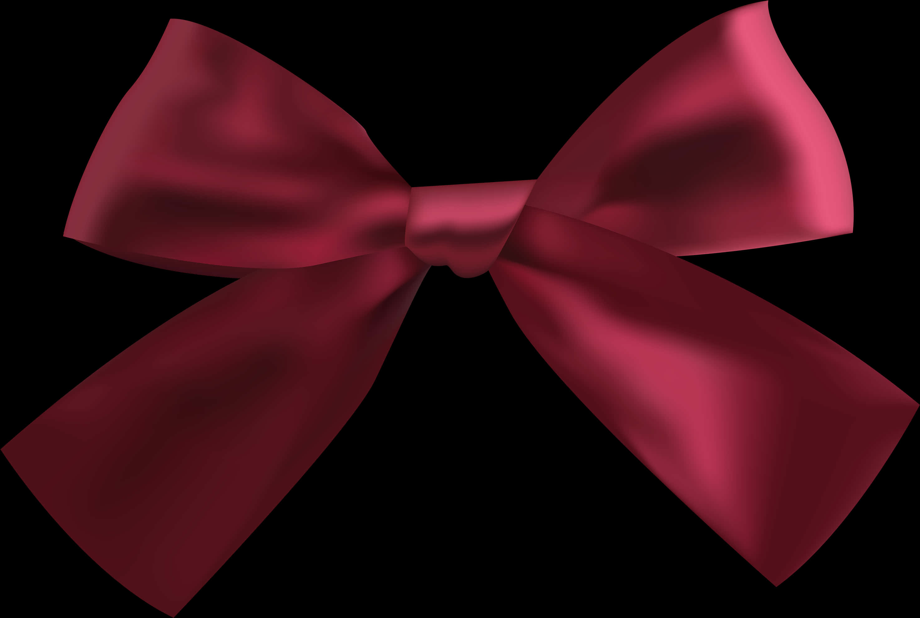 Elegant Red Satin Bow PNG Image