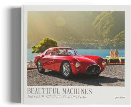 Elegant Red Sports Car Lakeside PNG Image