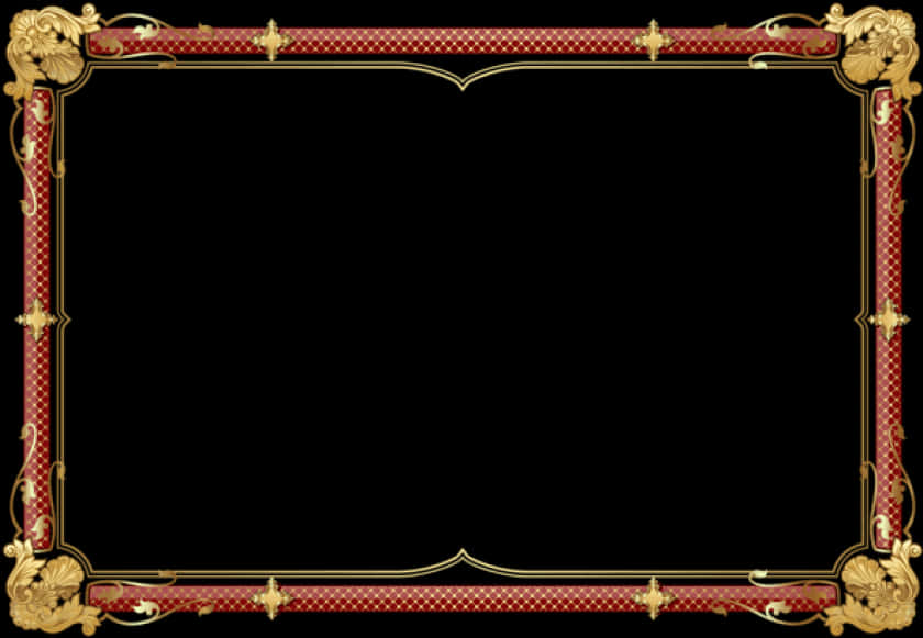 Elegant Redand Gold Certificate Border PNG Image