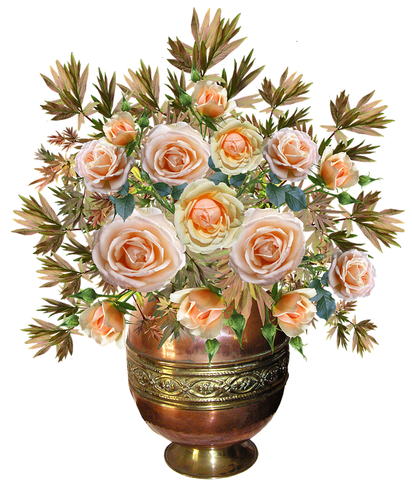 Elegant Rose Arrangementin Vase PNG Image