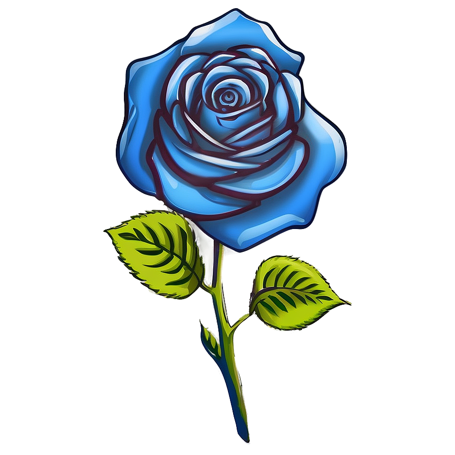 Elegant Rose Tattoo Blueprint Png Tsk68 PNG Image