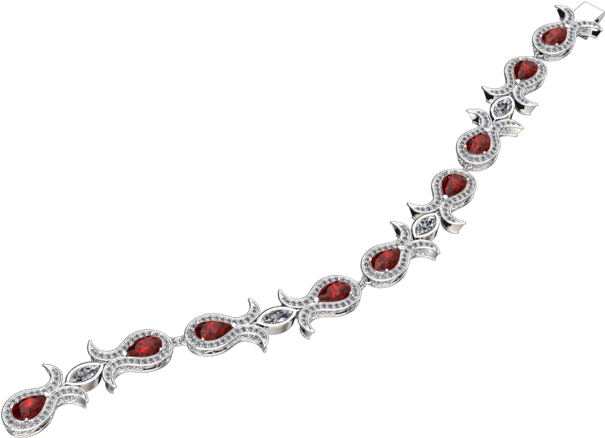 Elegant Rubyand Diamond Necklace PNG Image