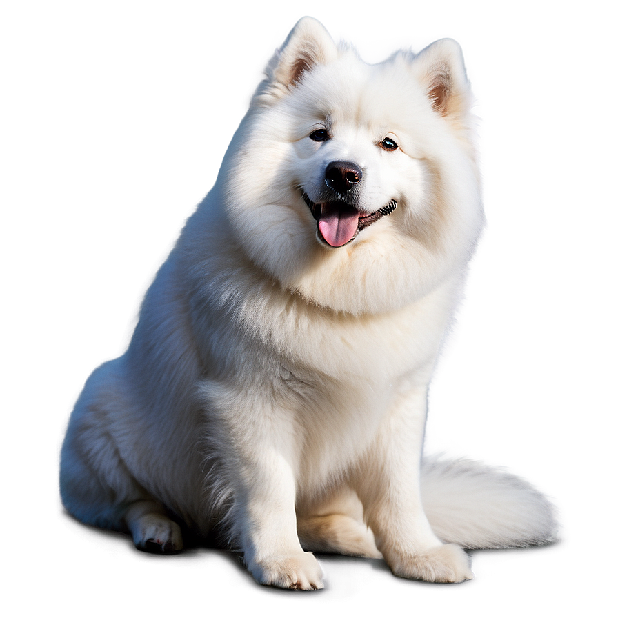 Elegant Samoyed Sitting Png 70 PNG Image