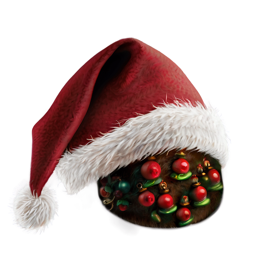 Elegant Santa Hat Version Png Mvu PNG Image