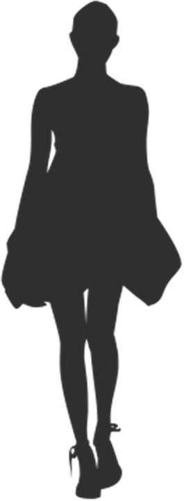 Elegant Silhouette Woman Profile PNG Image