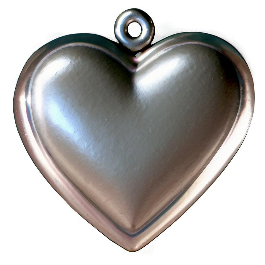 Elegant Silver Heart Design Png 37 PNG Image