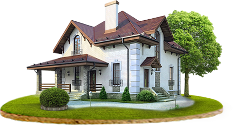 Elegant Suburban House PNG Image