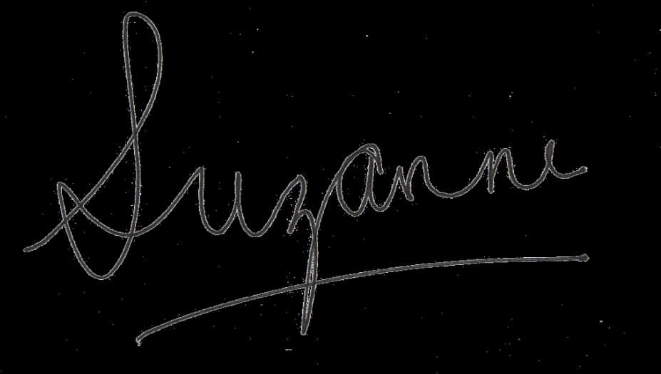 Elegant Suzanne Signature PNG Image