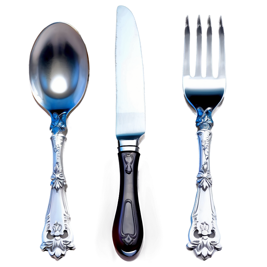 Elegant Tea Party Utensils Png Evn PNG Image