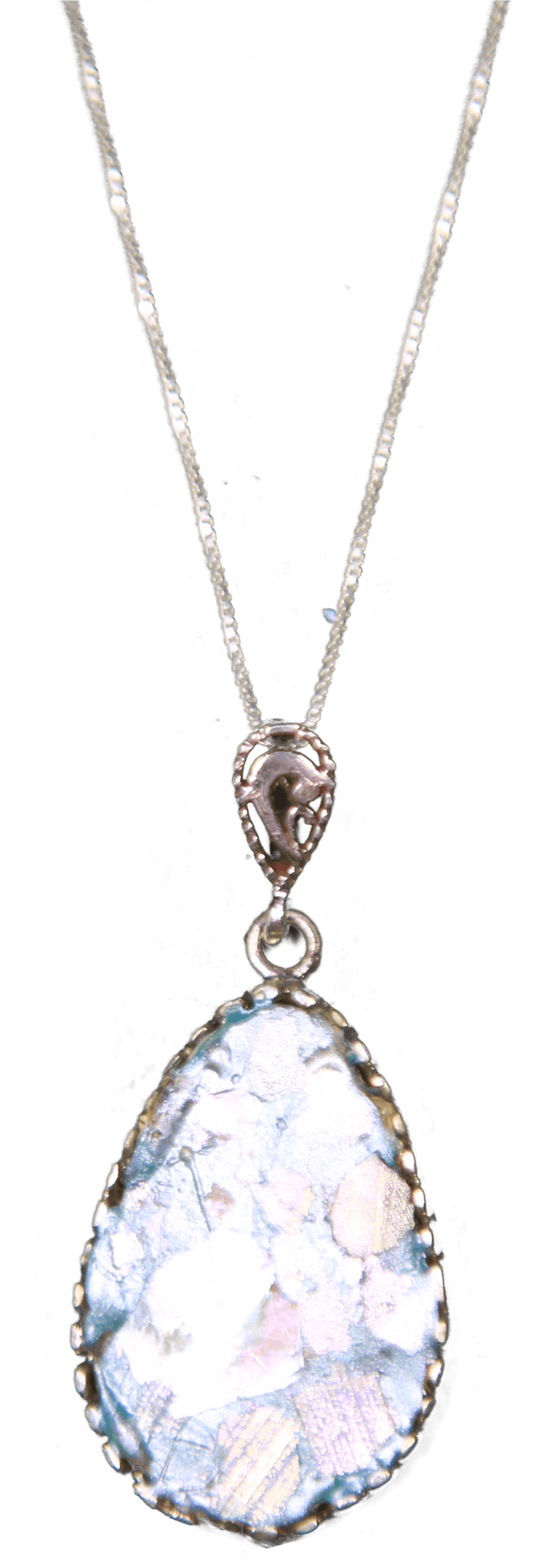 Elegant Teardrop Pendant Necklace PNG Image