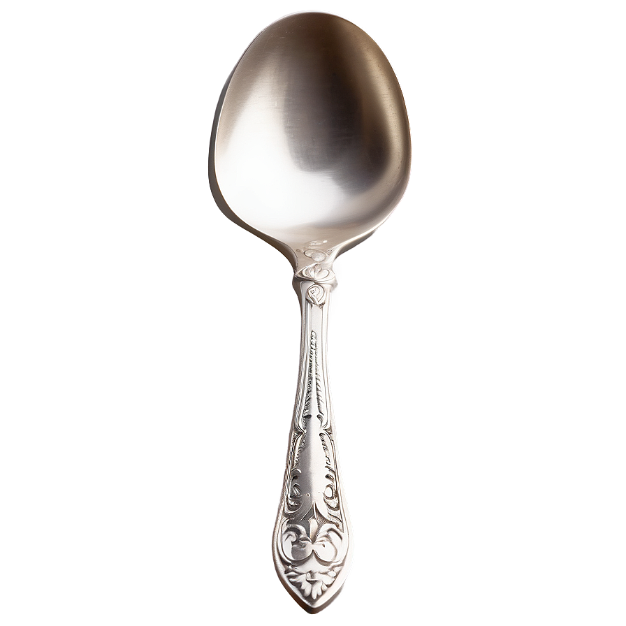 Elegant Teaspoon With Engravings Png 06252024 PNG Image