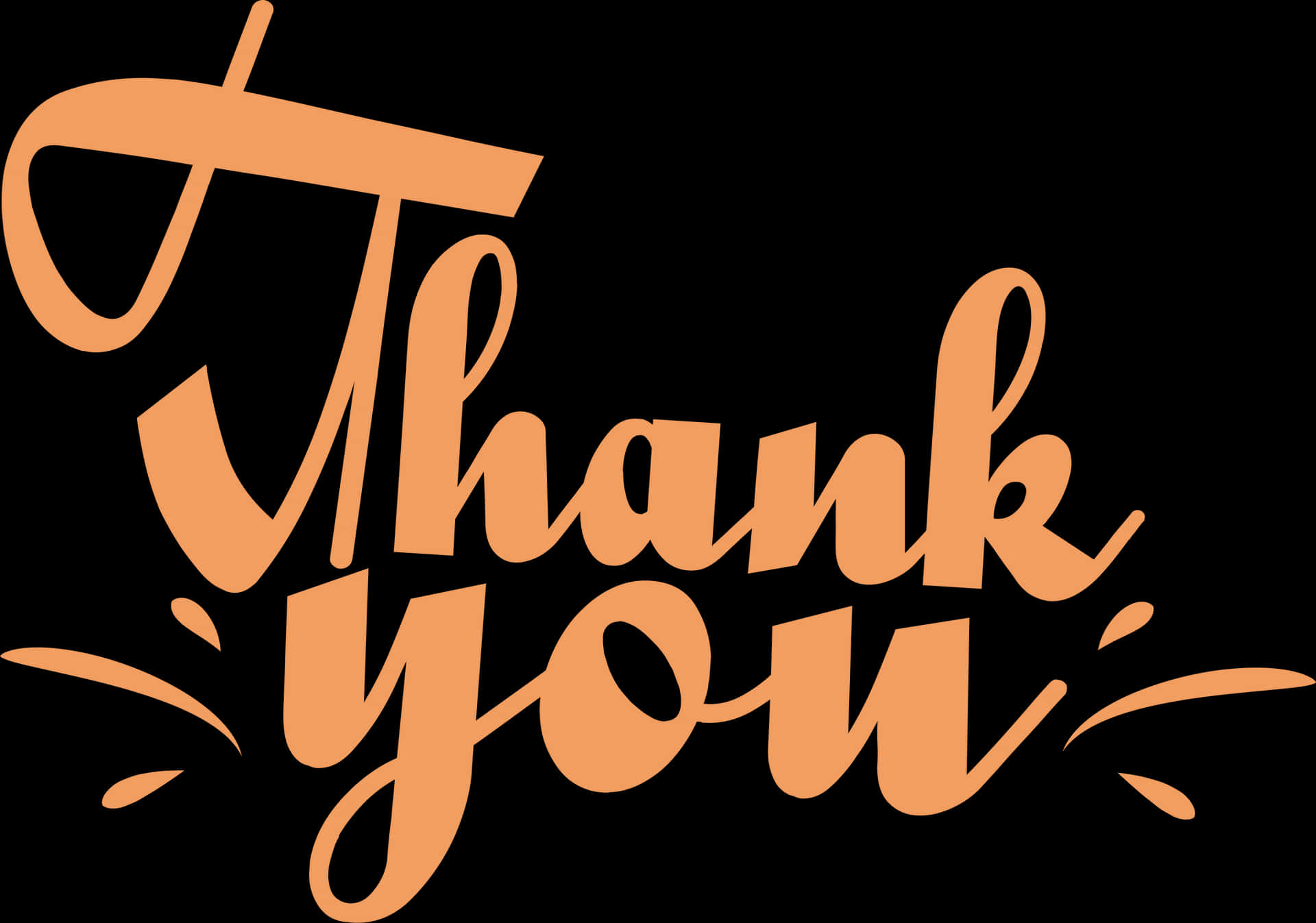 Elegant Thank You Script PNG Image