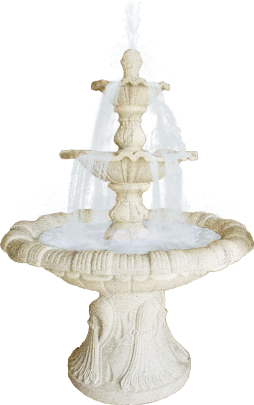 Elegant Three Tier Fountain PNG Image