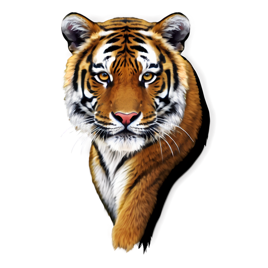 Elegant Tiger Face Outline Png Qrv40 PNG Image