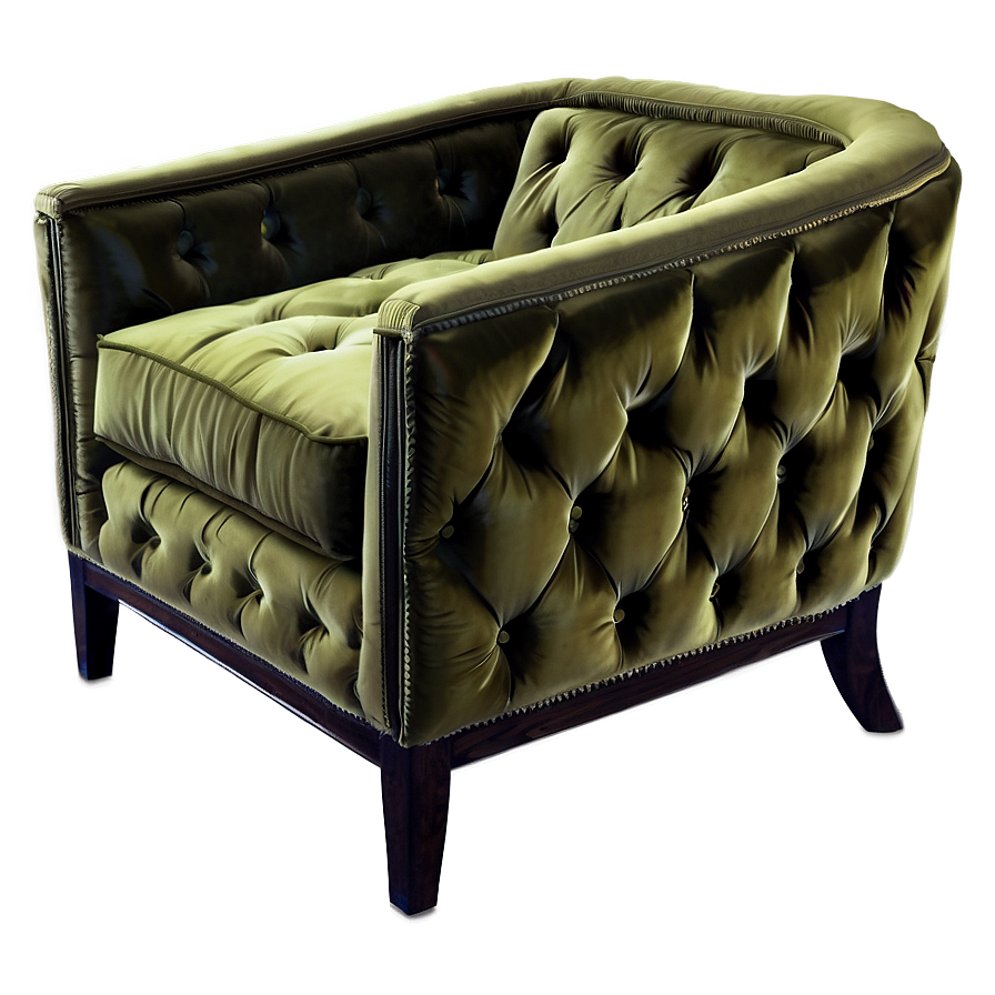 Elegant Velvet Armchair Png Htg PNG Image