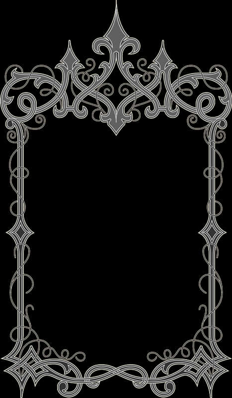 Elegant Victorian Style Photo Frame PNG Image