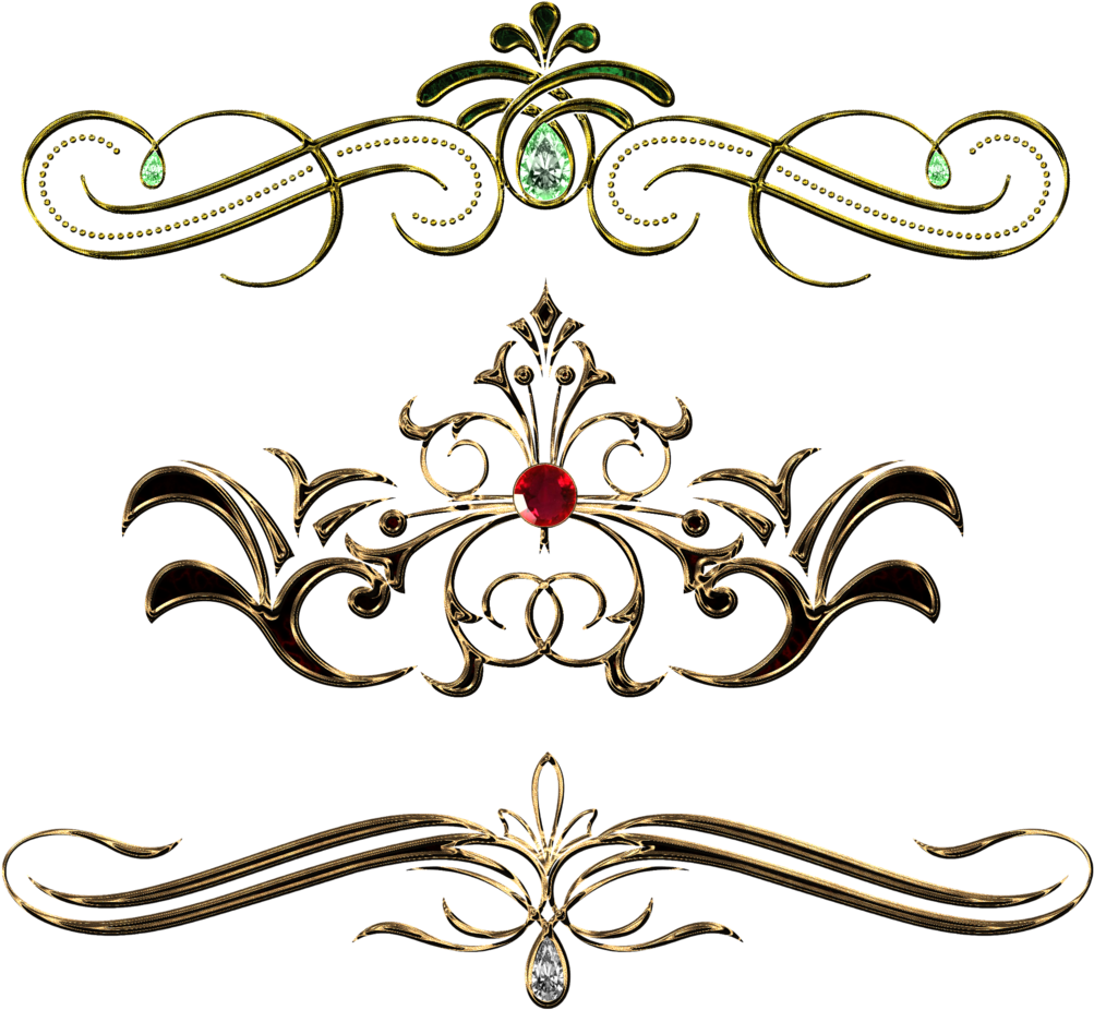 Elegant Vintage Border Design PNG Image