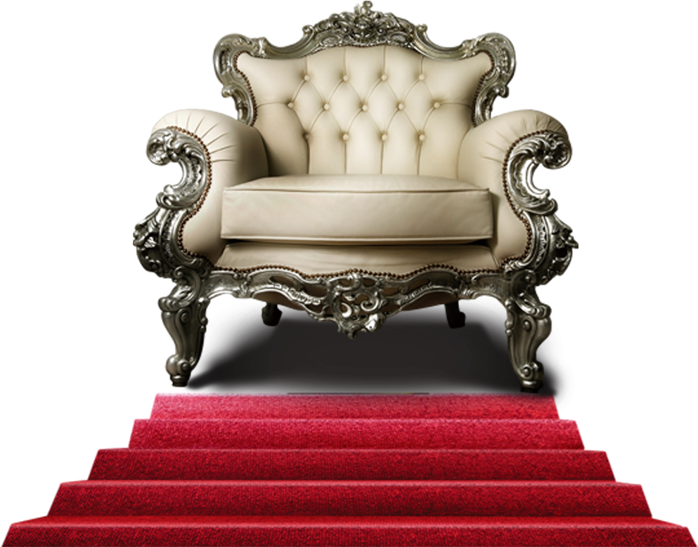 Elegant Vintage Chairon Red Carpet PNG Image