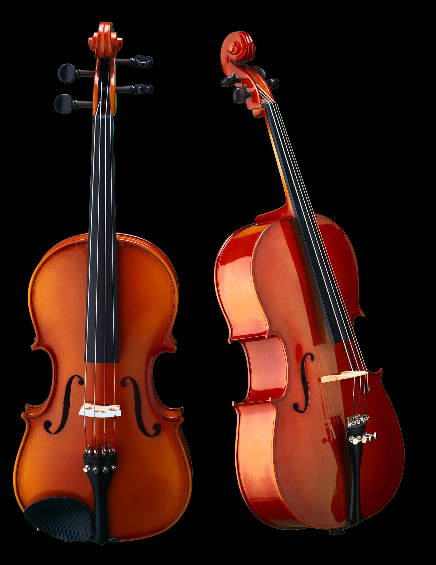 Elegant Violinand Cello Duo PNG Image