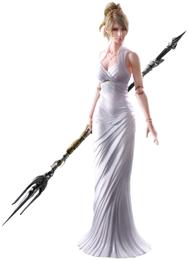 Elegant Warriorin White Gown PNG Image